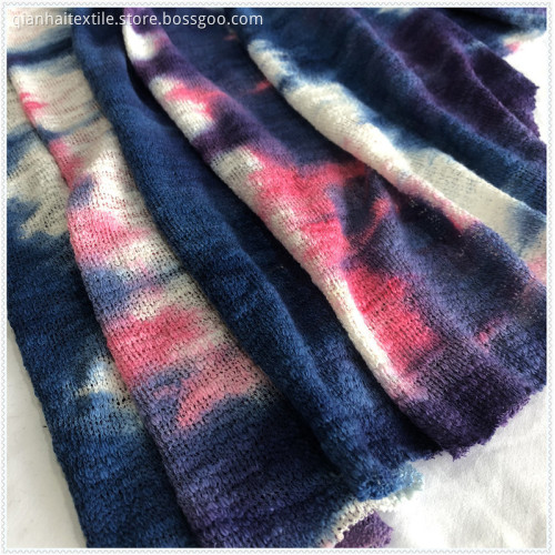 Polyester Spandex Tie Dyed Hacci